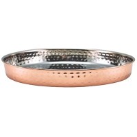 COPPER Plated Hammered Presentation Plate 